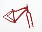 Matte Red Bicycle Frame and Fork Set