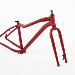 Matte Red Bicycle Frame and Fork Set