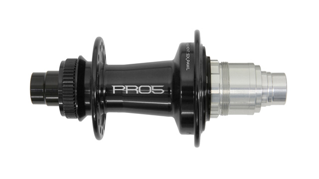 Hope Pro 5 rear hub in black with freehub body