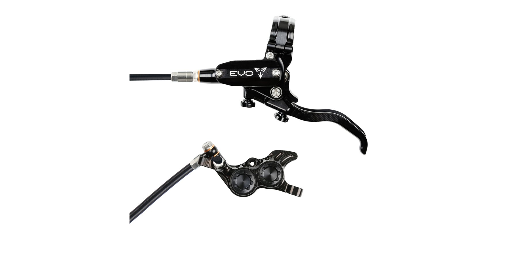 Hope Tech 4 EVO GR4 brake with black lever and four piston caliper